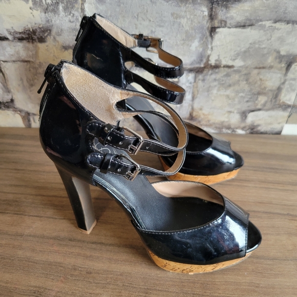 JS by Jessica size 6 black platform sandals - Picture 6 of 13